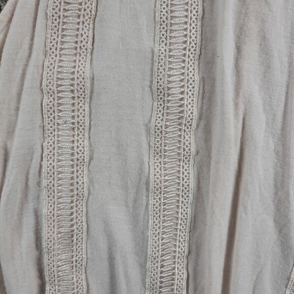 Chelsea & Violet Top Womens M Pink Collar Tie Ruffle Lace Trim Sleeveless Tank - Picture 12 of 12